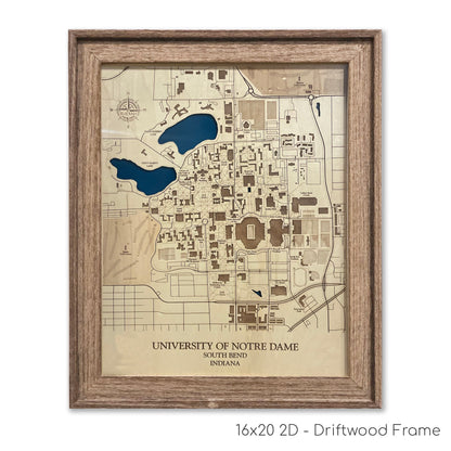 Custom Wood Campus Map