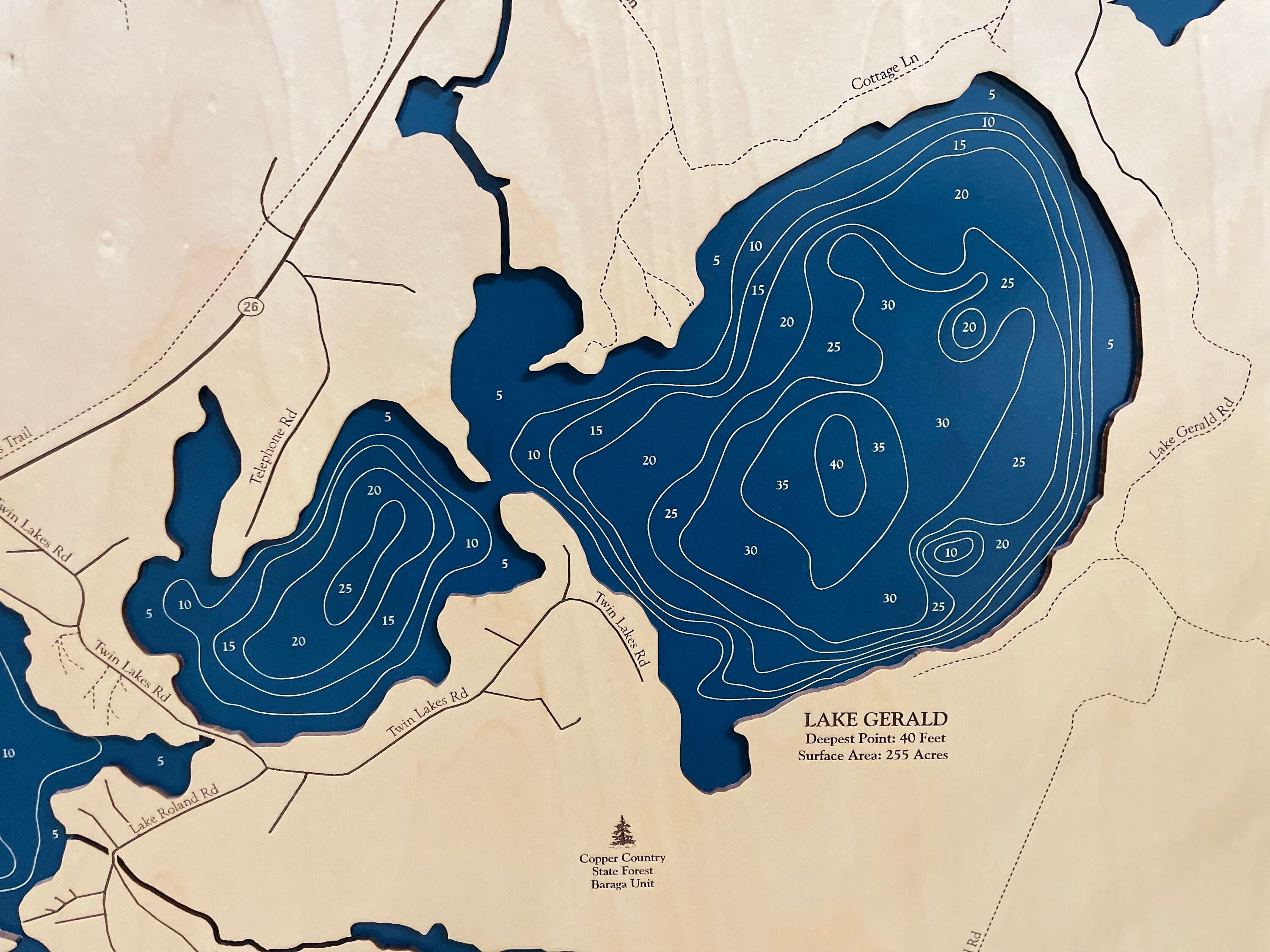 Twin lakes Map