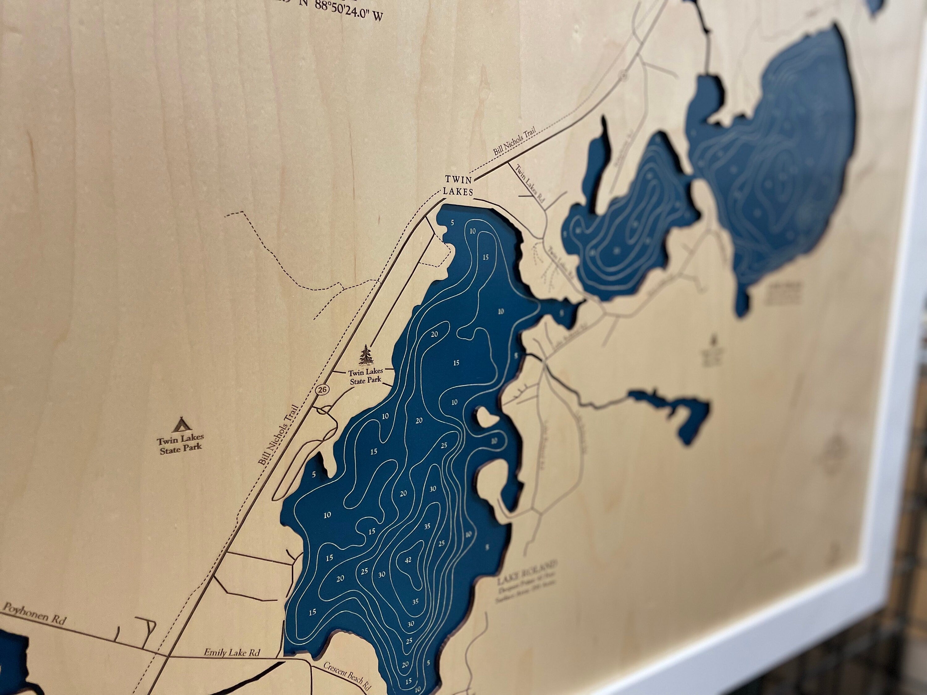 Twin lakes Map