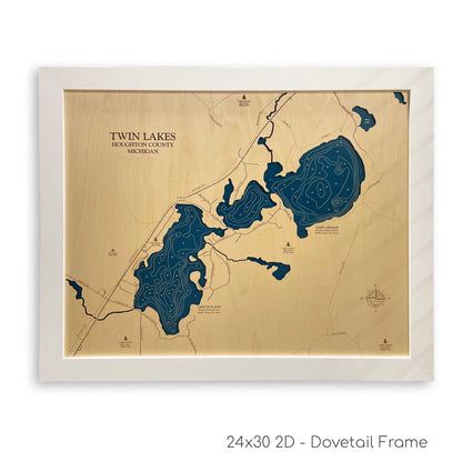 Twin lakes Map